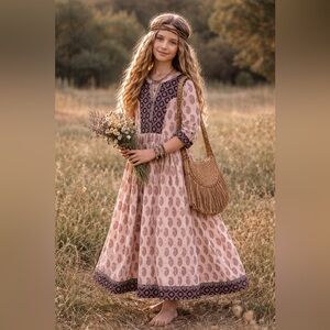 Handmade Unique Girls Boho Maxi Dress